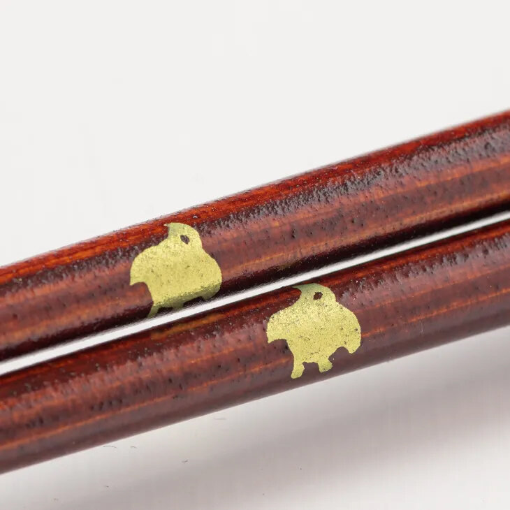 漆のお箸十八膳　つぶら（とり・うめ） イメージ